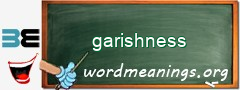 WordMeaning blackboard for garishness